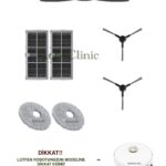 Dreame L10s Pro Ultra Heat Uyumlu Ana Fırça, Yan Fırça, HEPA Filtre, Mop - 7 Parça