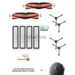 Dreame Vacuum Mop L10 Pro Siyah Uyumlu Ana Fırça, Yan Fırça, HEPA Filtre - 13 Parça