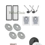 Roborock Qrevo C Uyumlu Ana Fırça, Yan Fırça, HEPA Filtre, Mop, Toz Torbası - 12 Parça