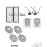 Roborock Qrevo Curv Uyumlu Ana Fırça, Yan Fırça, HEPA Filtre, Mop, Toz Torbası - 12 Parça