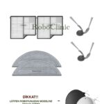 Roborock Saros 10 Uyumlu Ana Fırça, Yan Fırça, HEPA Filtre, Mop - 8 Parça