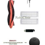 Xiaomi Mi Vacuum Mop Pro Siyah Uyumlu Ana Fırça, Yan Fırça, HEPA Filtre - 6 Parça