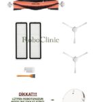 Xiaomi Mi Vacuum Mop 1C Uyumlu Ana Fırça, Yan Fırça, HEPA Filtre - 8 Parça