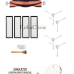 Xiaomi Mi Vacuum Mop 1C Uyumlu Ana Fırça, Yan Fırça, HEPA Filtre - 12 Parça