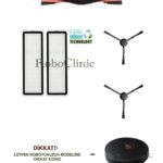 Xiaomi Mi Vacuum Mop 2 Ultra Uyumlu Ana Fırça, Yan Fırça, HEPA Filtre - 5 Parça