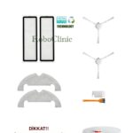 Xiaomi Robot Vacuum X10 Uyumlu Ana Fırça, Yan Fırça, HEPA Filtre, Mop - 9 Parça