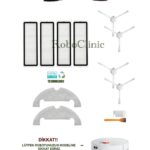 Xiaomi Robot Vacuum X10 Uyumlu Ana Fırça, Yan Fırça, HEPA Filtre, Mop - 13 Parça