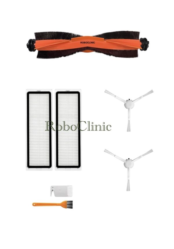 Xiaomi Robot Vacuum X10+ / X10 Plus Yedek Ana Fırça, Yan Fırça, HEPA Filtre - 7 Parça