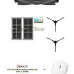 Dreame D20 Ultra Uyumlu Ana Fırça, Yan Fırça, HEPA Filtre - 5 Parça