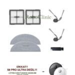 Roborock S8 Pro Uyumlu Ana Fırça, Yan Fırça, HEPA Filtre, Mop - 8 Parça