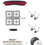 Roborock S8 Pro Uyumlu Ana Fırça, Yan Fırça, HEPA Filtre - 11 Parça