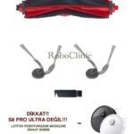 Roborock S8 Pro Uyumlu Ana Fırça, Yan Fırça - 4 Parça