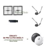 Roborock S8 Pro Uyumlu Yan Fırça, HEPA Filtre - 5 Parça