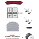 Roborock S8 Pro Uyumlu Ana Fırça, Yan Fırça, HEPA Filtre, Mop - 15 Parça