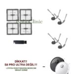 Roborock S8 Pro Uyumlu Ana Fırça, Yan Fırça, HEPA Filtre - 10 Parça