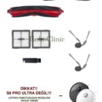 Roborock S8 Pro Uyumlu Ana Fırça, Yan Fırça, HEPA Filtre - 7 Parça