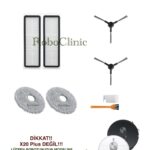 Xiaomi Robot Vacuum X20 Max Uyumlu Ana Fırça, Yan Fırça, HEPA Filtre, Mop - 9 Parça