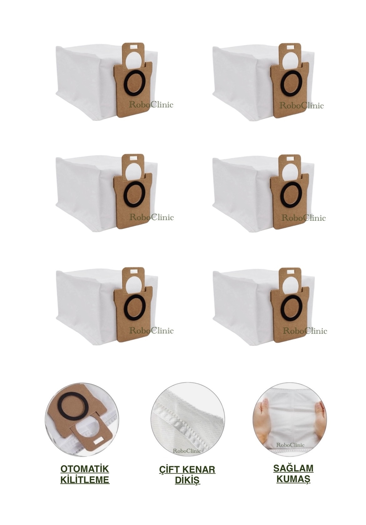 dreame-l10s-ultra-toz-torbası-3 Dreame Bot L10s Ultra Yedek Toz Torbası 6 Adet - Görsel 1