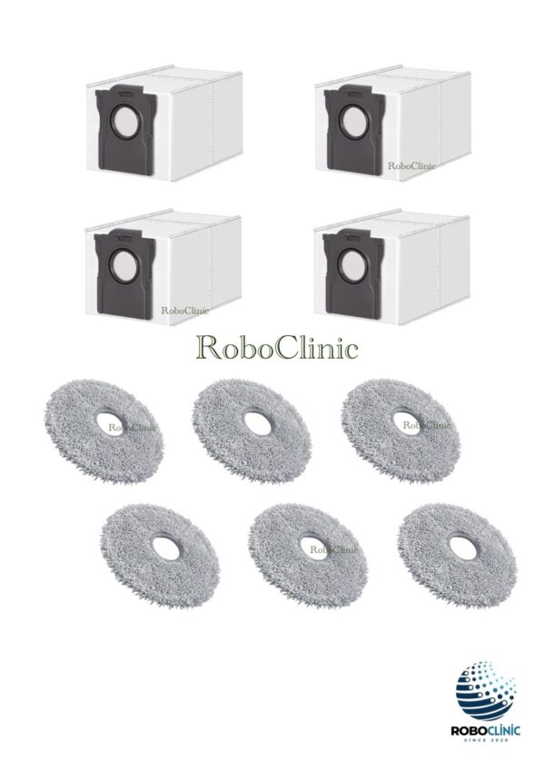 Dreame D20 Ultra Yedek Mop, Toz Torbası - 10 Parça