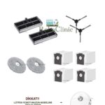 Dreame L10s Pro Ultra Uyumlu Ana Fırça, Yan Fırça, HEPA Filtre, Mop, Toz Torbası - 11 Parça