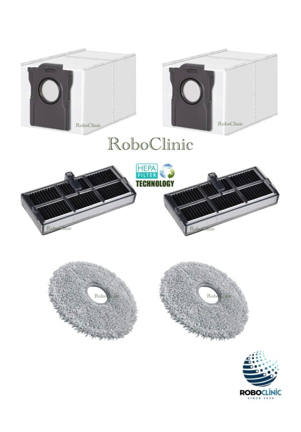 Dreame L10s Ultra Gen 2 Yedek HEPA Filtre, Mop, Toz Torbası - 6 Parça