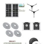 Dreame L40 Ultra AE Uyumlu Ana Fırça, Yan Fırça, HEPA Filtre, Mop, Toz Torbası - 11 Parça