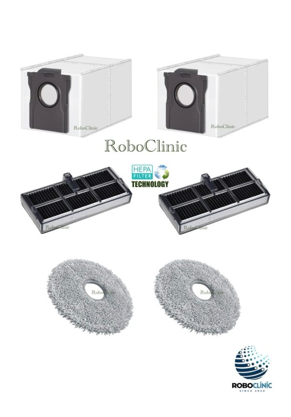 Dreame L40 Ultra AE Yedek HEPA Filtre, Toz Torbası, Mop - 6 Parça