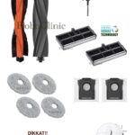Dreame L40 Ultra CE Uyumlu Ana Fırça, Yan Fırça, HEPA Filtre, Mop, Toz Torbası - 12 Parça