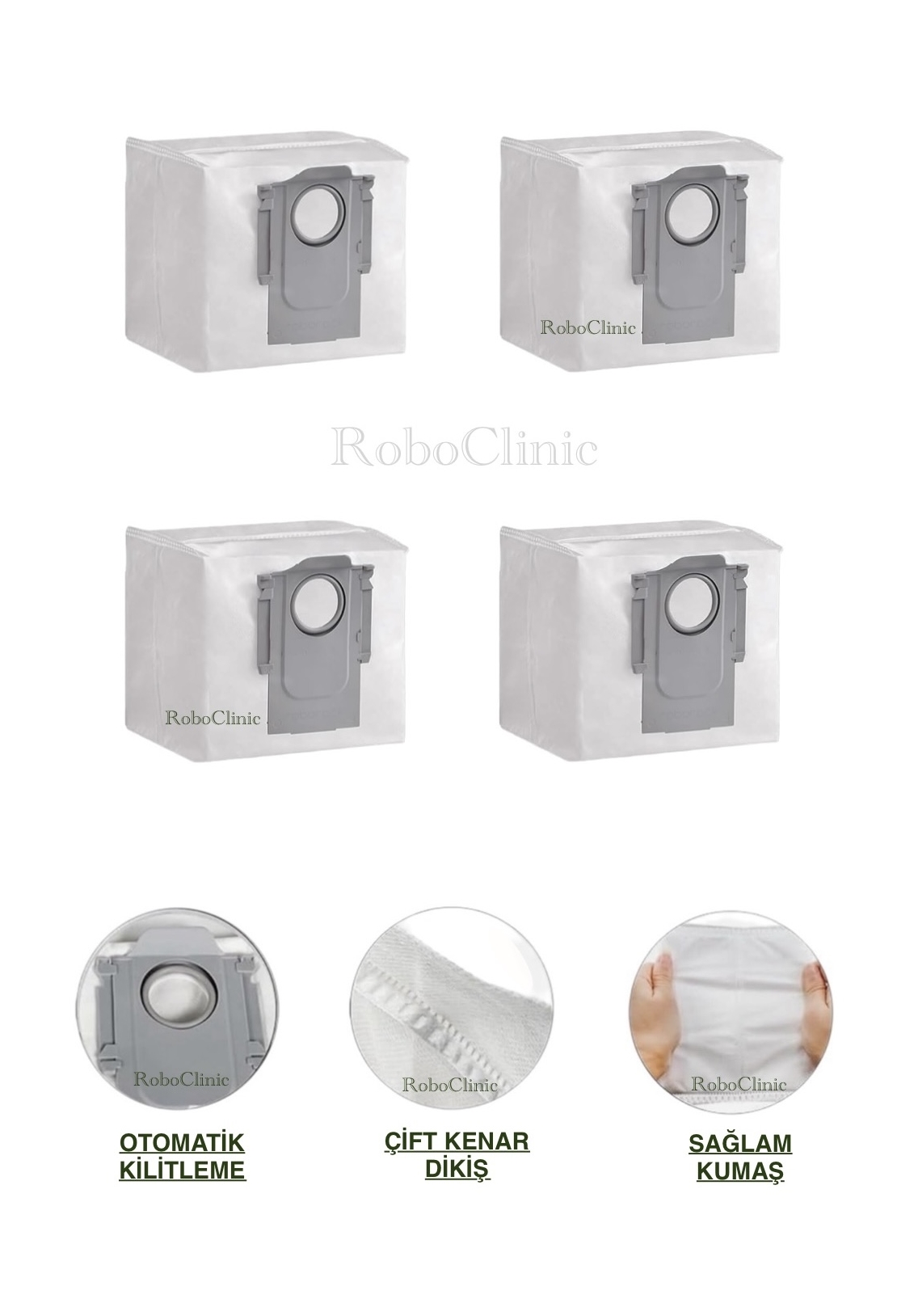 roborock-q8+-toz-torbası-2 Roborock Q8 Max Plus Yedek Toz Torbası 4 Adet - Görsel 1