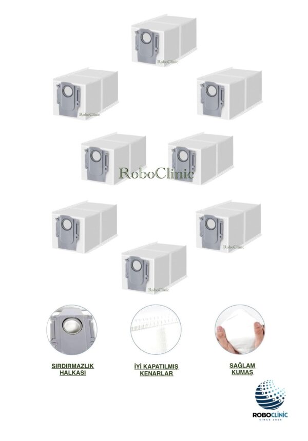 Roborock Qrevo Curv Yedek Toz Torbası 8 Adet