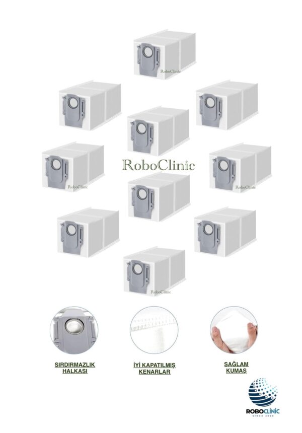 Roborock Qrevo Curv Yedek Toz Torbası 10 Adet