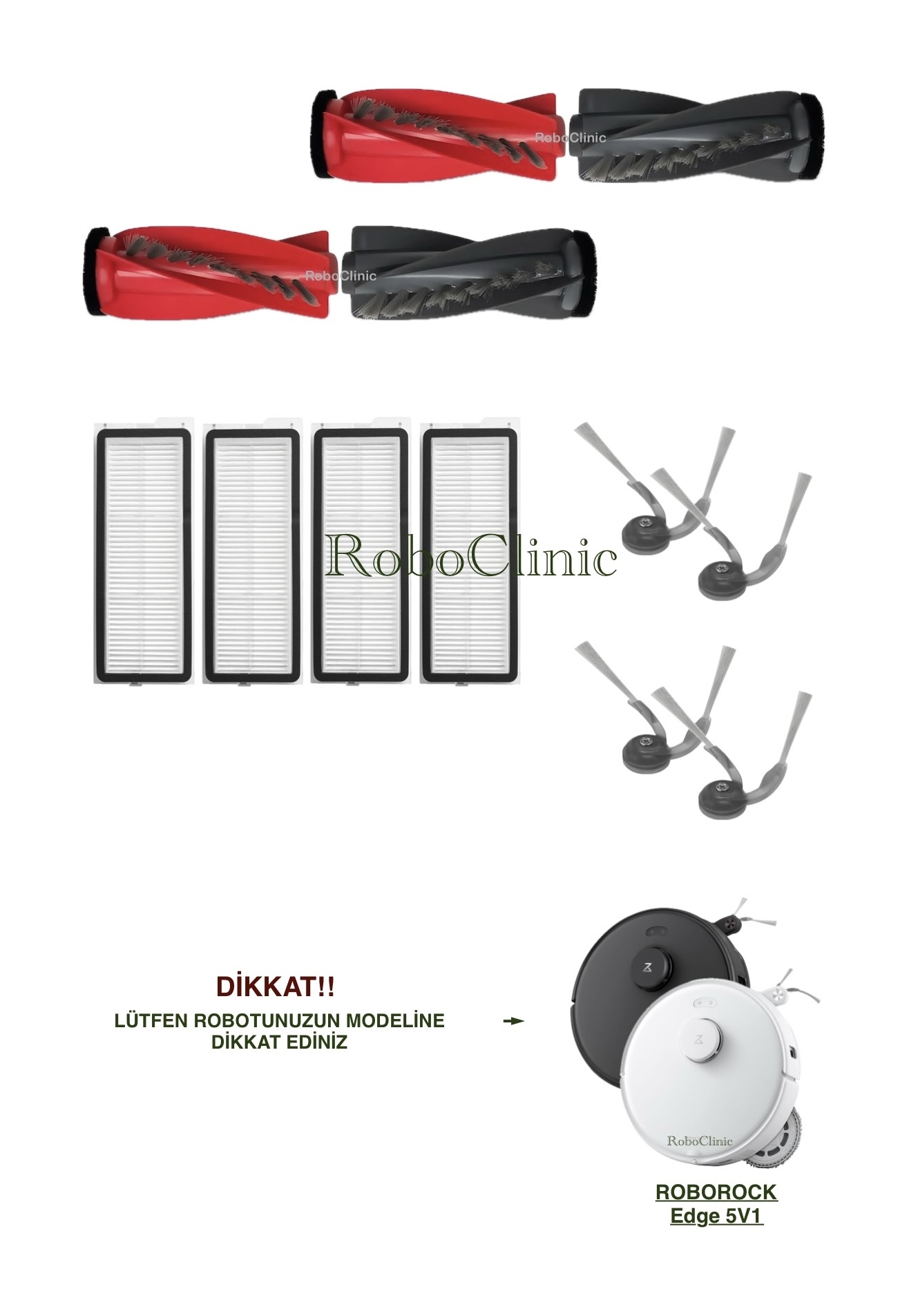 roborock-qrevo-edge-5v1-11 Roborock Qrevo Edge 5V1 Yedek Ana Fırça, Yan Fırça, HEPA Filtre - 12 Parça - Görsel 1