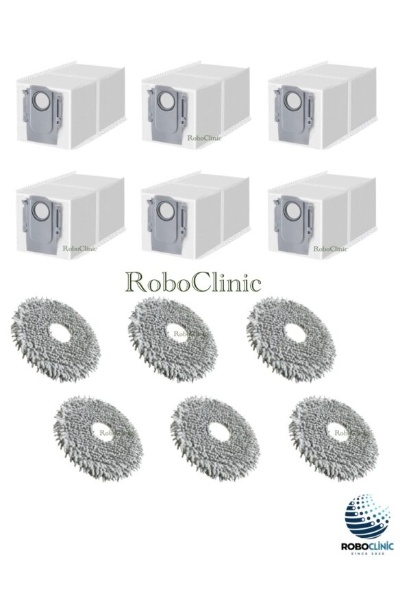 Roborock Qrevo L Yedek Toz Torbası, Mop - 12 Parça