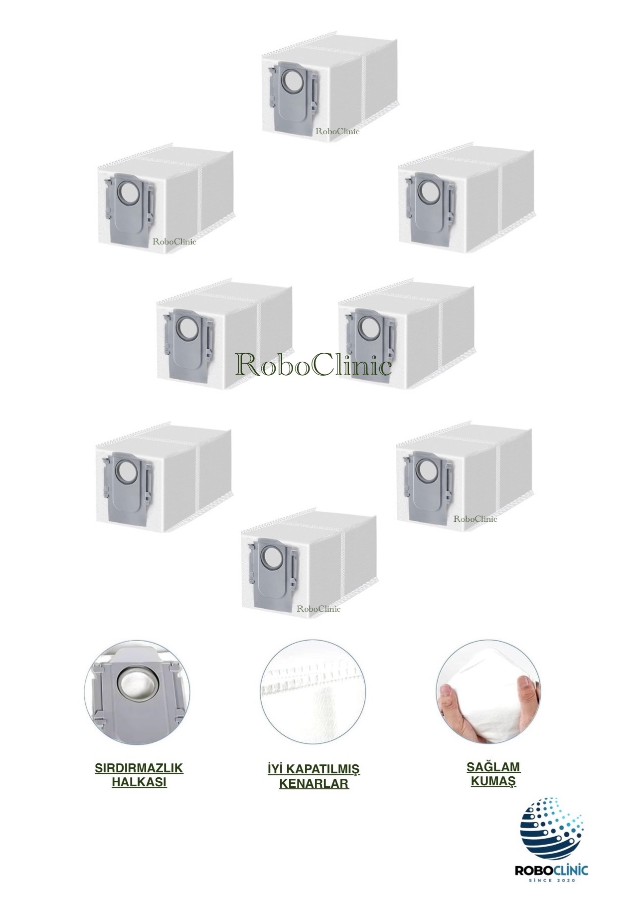 roborock-qrevo-l-toz-torba-4 Roborock Qrevo L Yedek Toz Torbası 8 Adet - Görsel 1