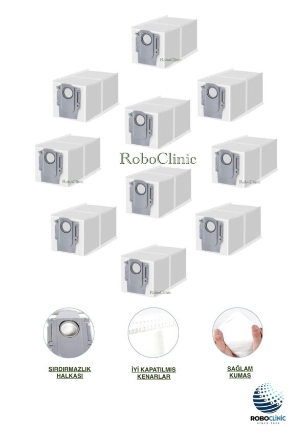 Roborock Qrevo Pro Yedek Toz Torbası 10 Adet