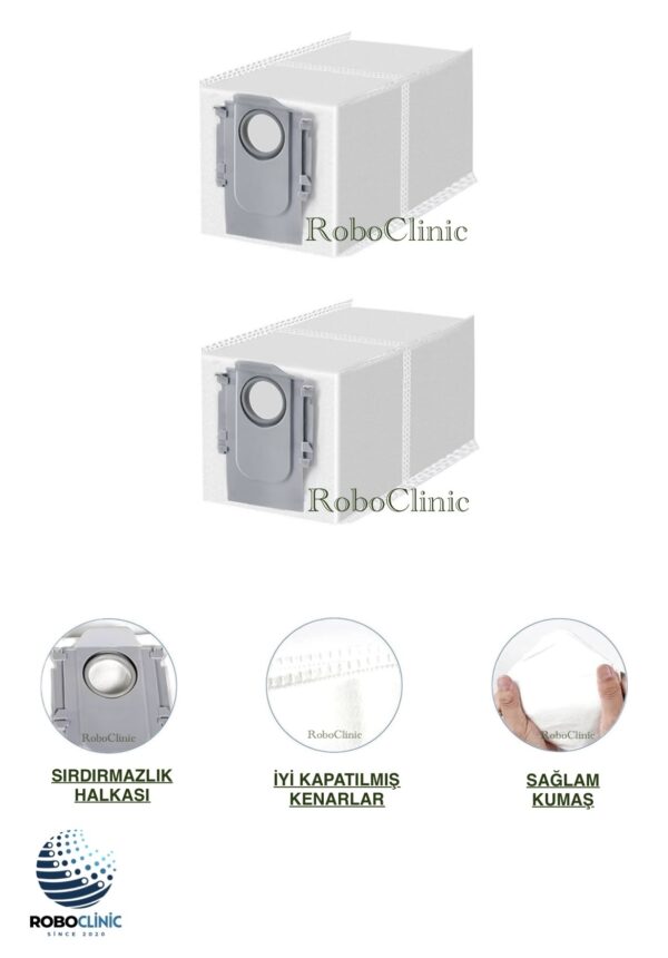 Roborock Qrevo Pro Yedek Toz Torbası 2 Adet