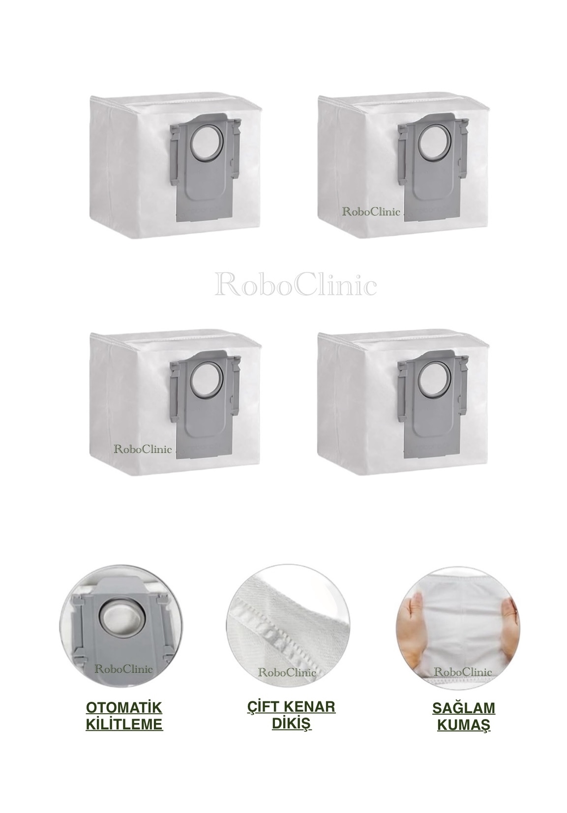 roborock-s8-plus-toz-torbası-2 Roborock S8 Plus Yedek Toz Torbası 4 Adet - Görsel 1