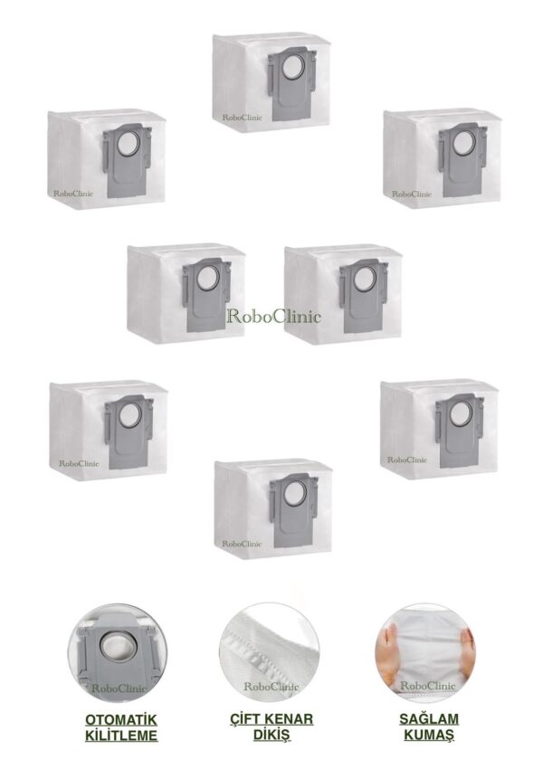 Roborock S8 Pro Yedek Toz Torbası 8 Adet