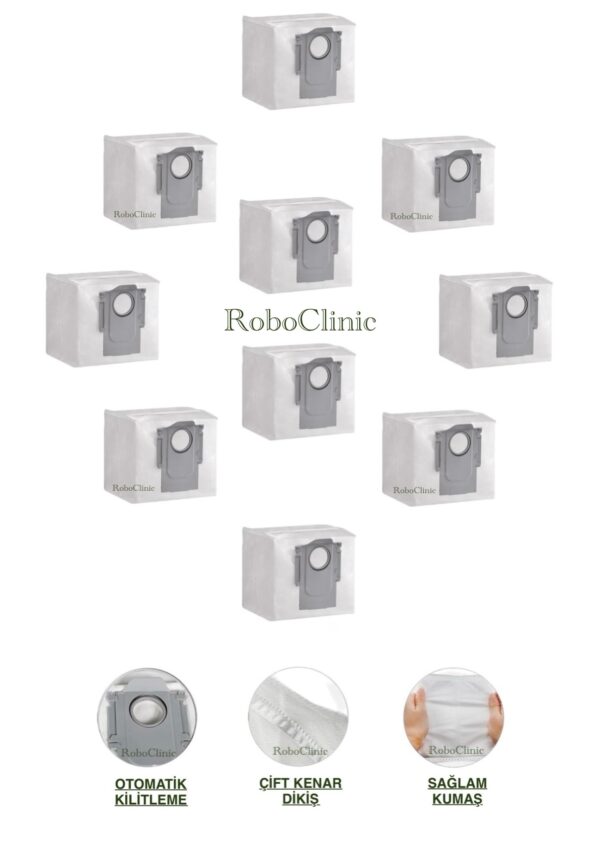 Roborock S8 Pro Yedek Toz Torbası 10 Adet