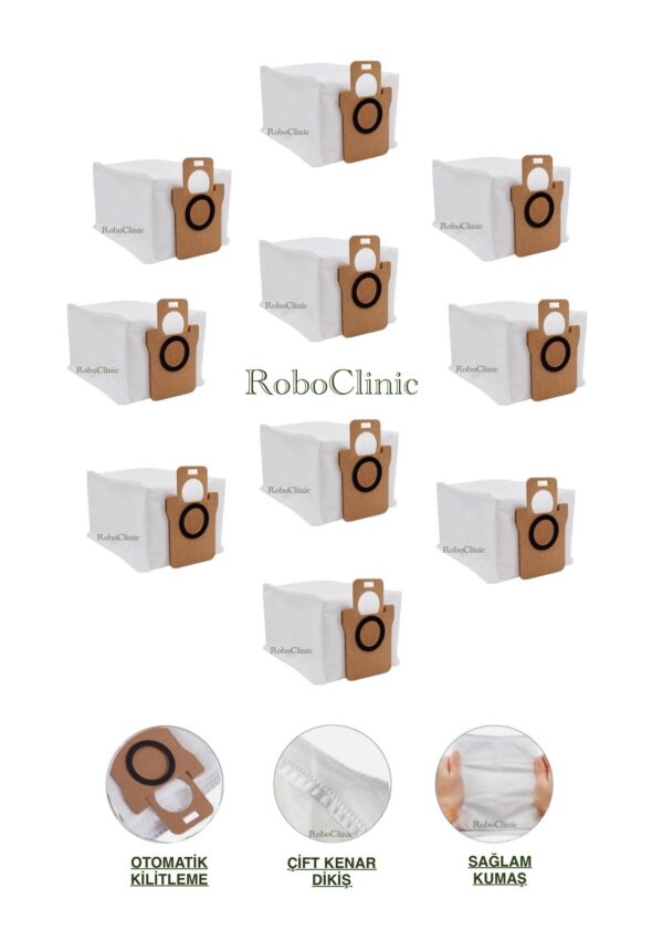Xiaomi Robot Vacuum X10+ / X10 Plus Yedek Toz Torbası 10 Adet