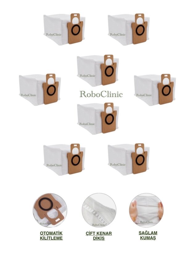 Xiaomi Robot Vacuum X10 Yedek Toz Torbası 8 Adet