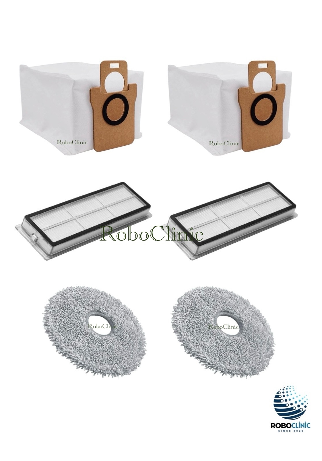 xiaomi-x10+-plus-3 Xiaomi Robot Vacuum X10+ / X10 Plus Yedek Toz Torbası, Mop, HEPA Filtre - 6 Parça - Görsel 1