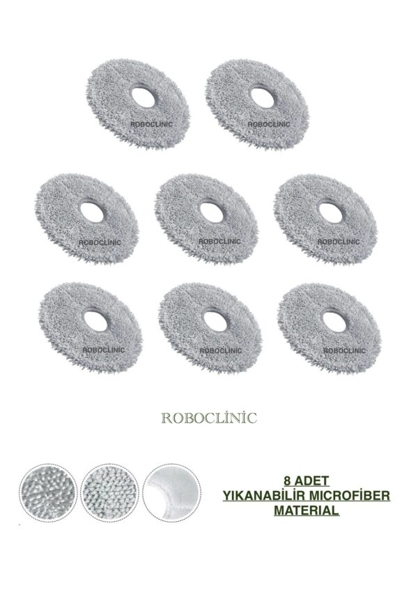Xiaomi Robot Vacuum X20 Max Yedek Mop 8 Adet