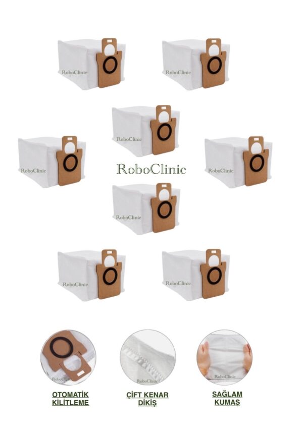 Xiaomi Robot Vacuum X20 Pro Yedek Toz Torbası 8 Adet