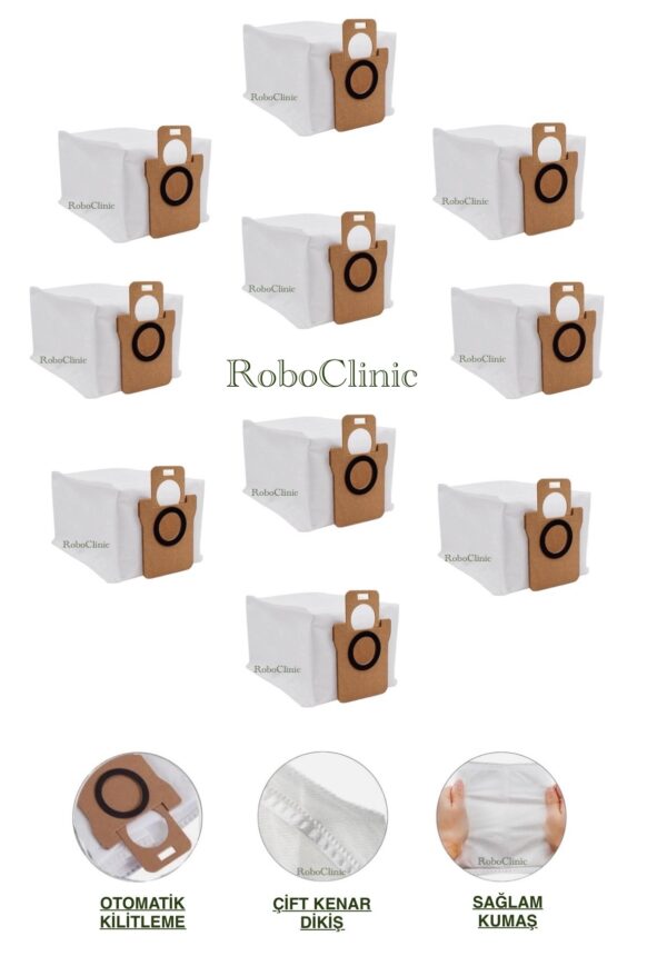 Xiaomi Robot Vacuum X20 Pro Yedek Toz Torbası 10 Adet