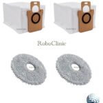 Xiaomi Robot Vacuum X20 Pro Uyumlu Toz Torbası, Mop - 4 Parça