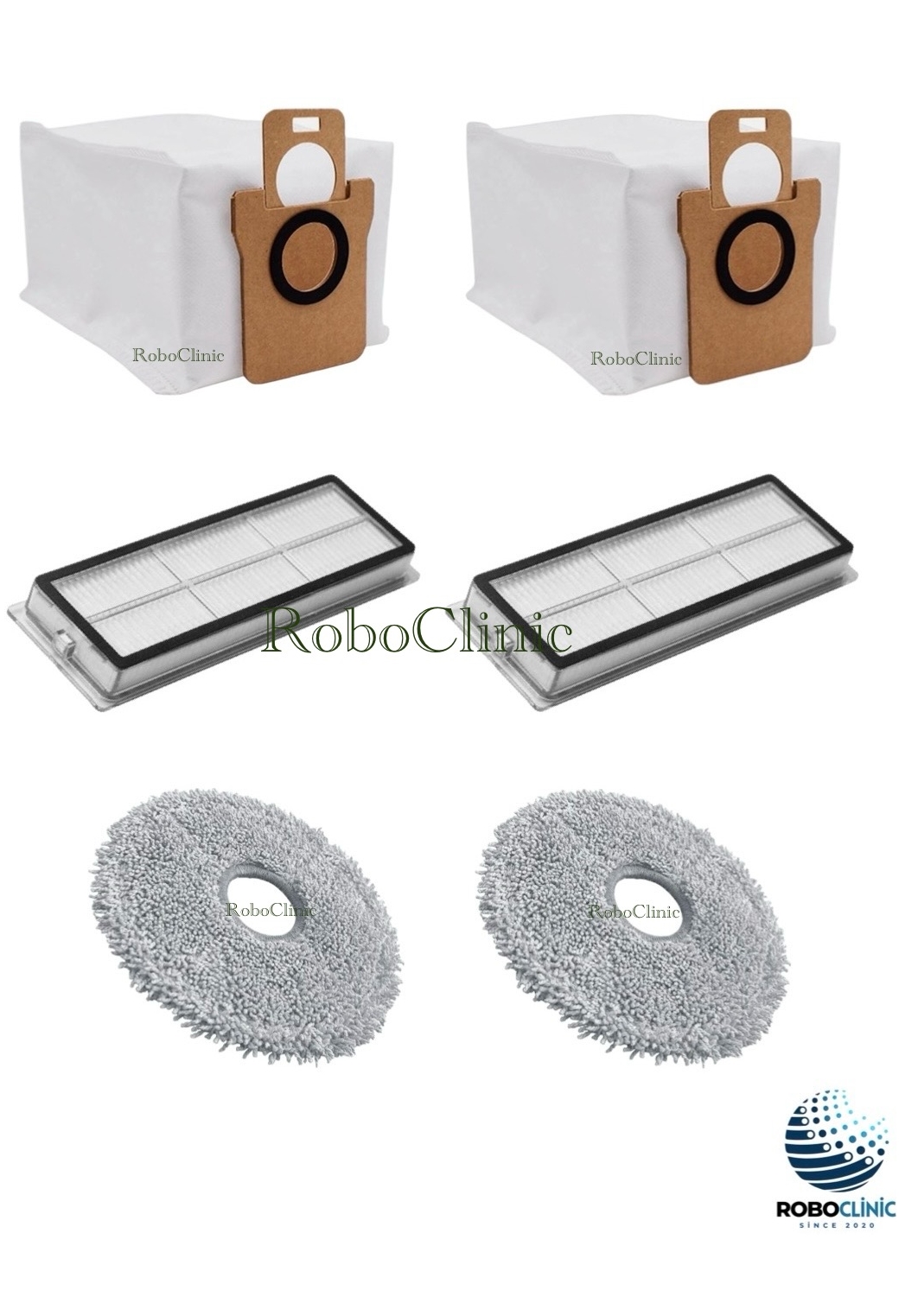 xiaomi-x20-pro-17 Xiaomi Robot Vacuum X20 Pro Yedek Toz Torbası, Mop, HEPA Filtre - 6 Parça - Görsel 1