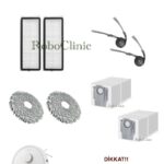 Roborock Qrevo C Pro Uyumlu Ana Fırça, Yan Fırça, HEPA Filtre, Mop, Toz Torbası - 10 Parça