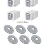 Roborock Qrevo Curv 2 Pro Uyumlu Toz Torbası, Mop - 10 Parça