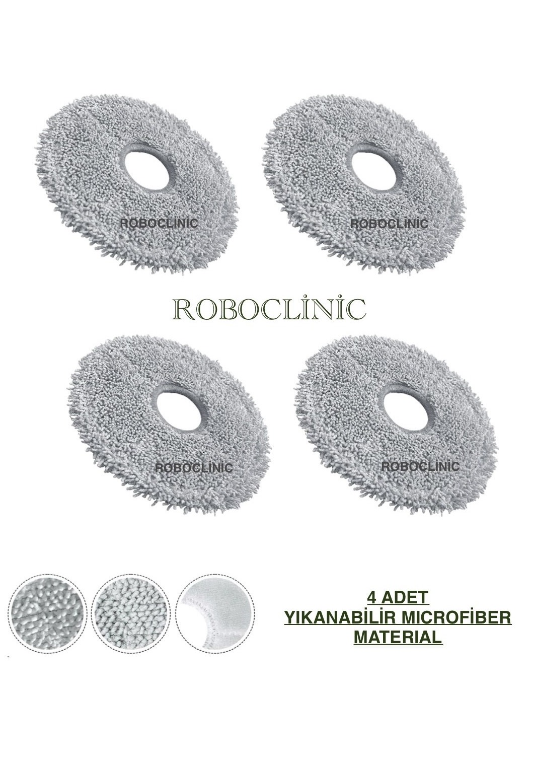 roborock-saros-20-25 Roborock Saros 20 Uyumlu Mop 4 Adet - Görsel 1